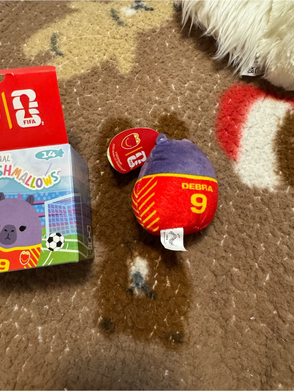 Squishmallows Debra Soccer Plush - Purple & Red happy meal toy - Picture 2 of 4